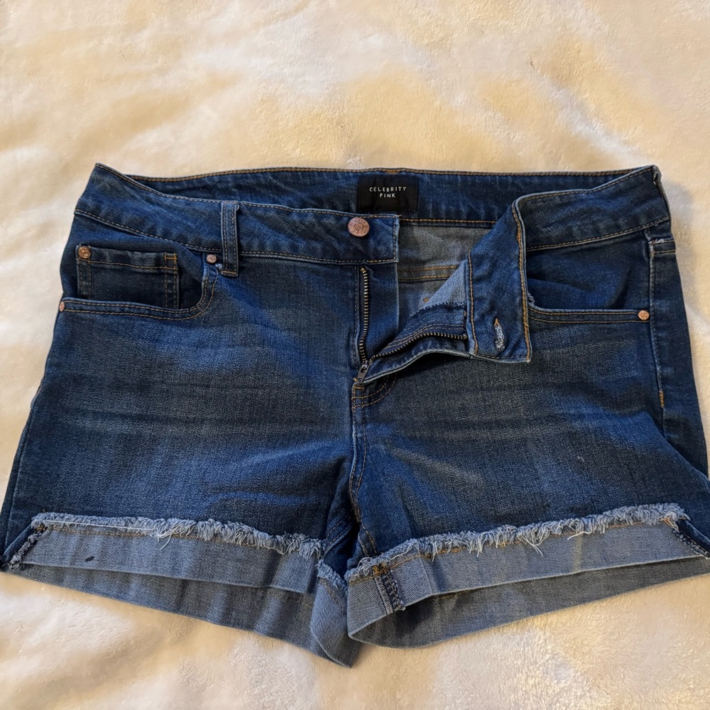 Celebrity Pink Women's Jean Shorts - Dark Blue